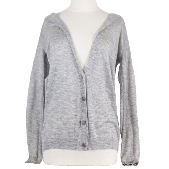 Stella McCartney Women's Size 44 Large Blue Cardigan Sweater Knit Back Strap Top - Picture 1 of 7